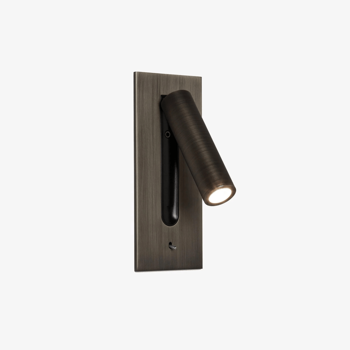 Applique murale de chambre à coucher LED à bras articulé, liseuse à intensité variable et réglable avec interrupteur, aluminium, bronze et noir, lampe de chevet | Sansoti