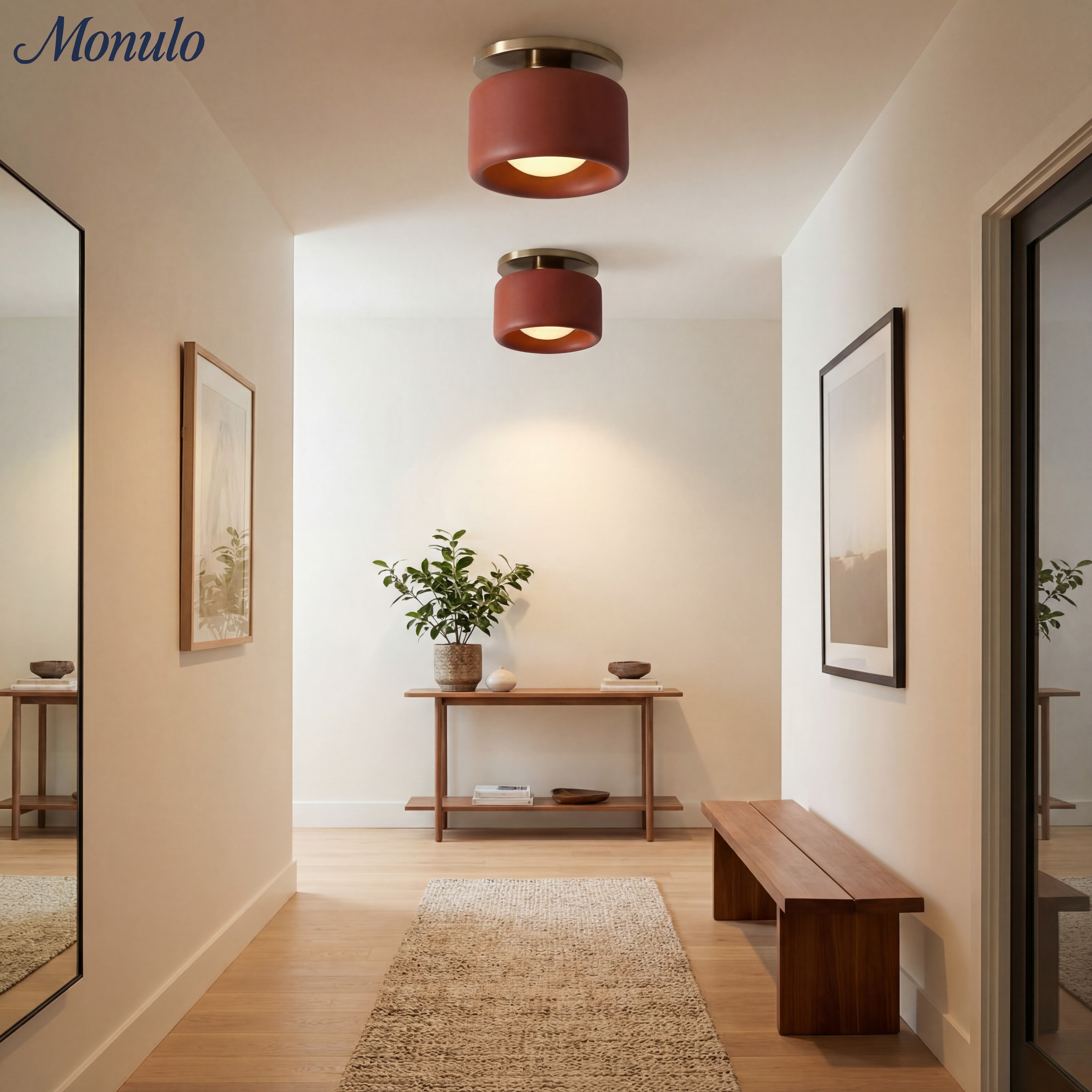 Porselein Plafondlamp Rond Modern – Zachte Sfeerverlichting voor Gang Kantoor Keuken | Sansoti