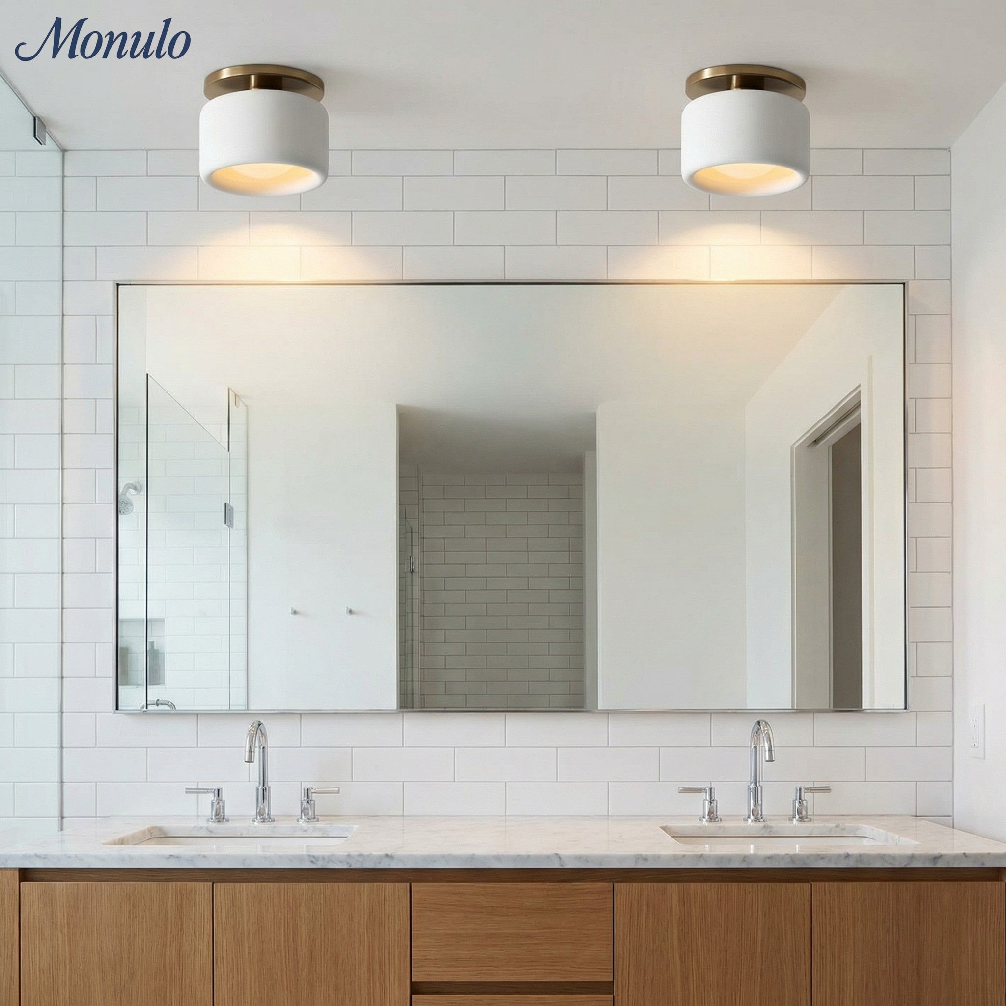 Porselein Plafondlamp Rond Modern – Zachte Sfeerverlichting voor Gang Kantoor Keuken | Sansoti