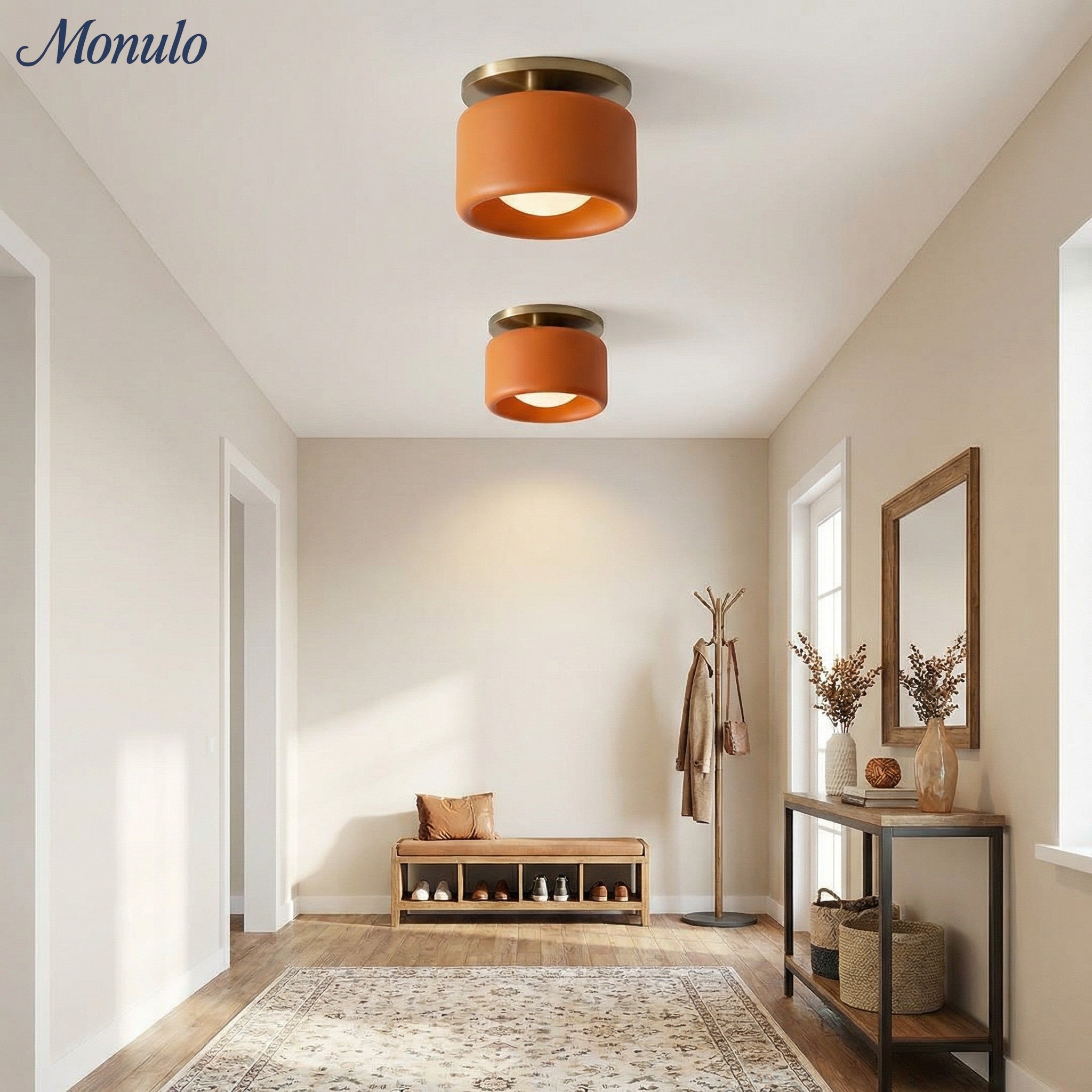 Porselein Plafondlamp Rond Modern – Zachte Sfeerverlichting voor Gang Kantoor Keuken | Sansoti