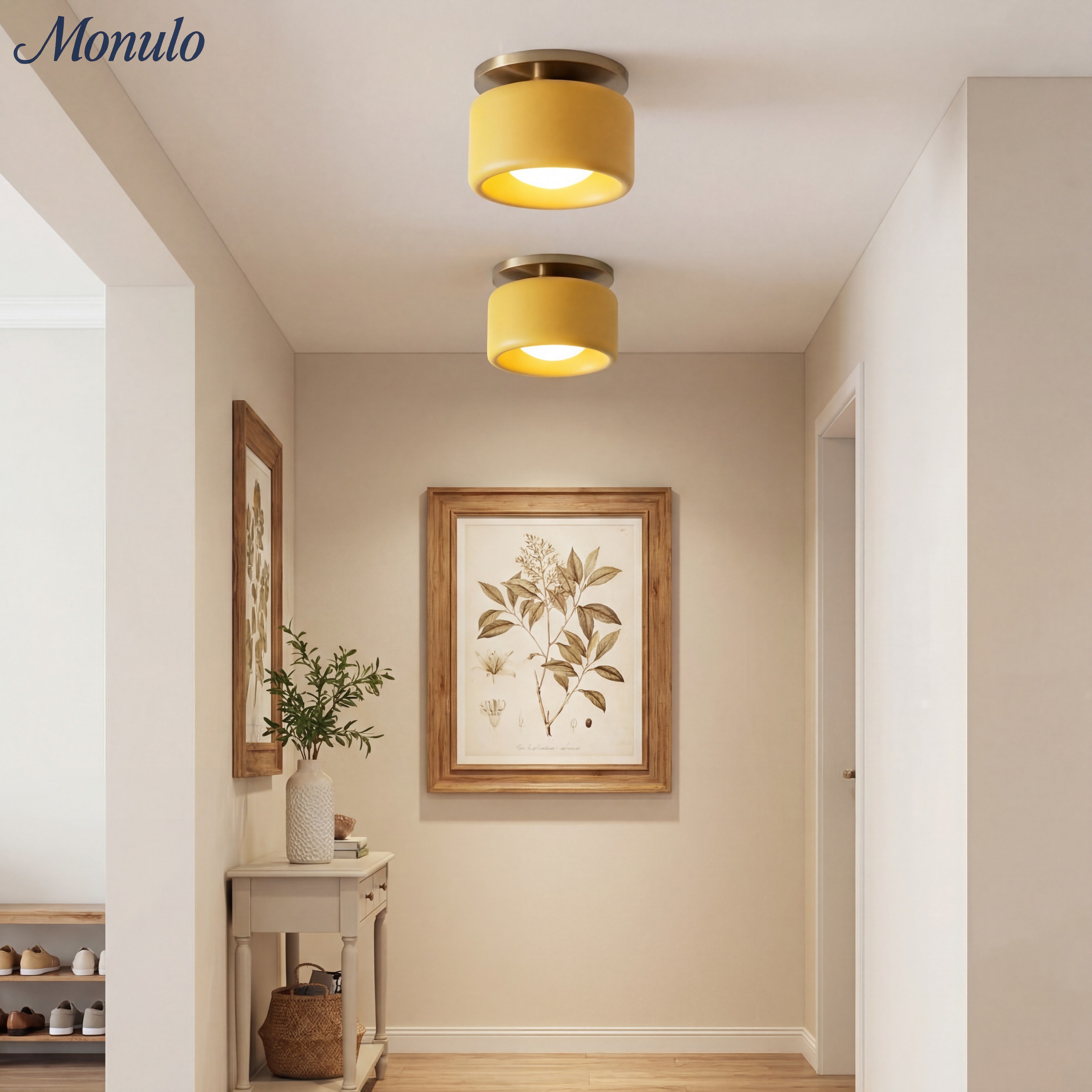 Porselein Plafondlamp Rond Modern – Zachte Sfeerverlichting voor Gang Kantoor Keuken | Sansoti