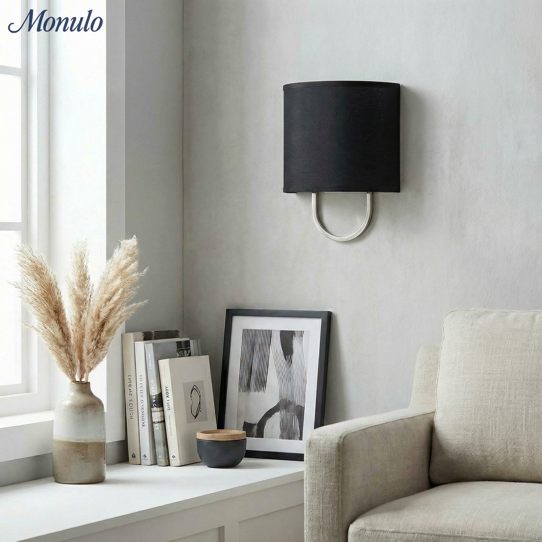 Wandlamp Stoffen Kap – Moderne Slaapkamer Wandverlichting voor Sfeervolle Ambiance | Sansoti