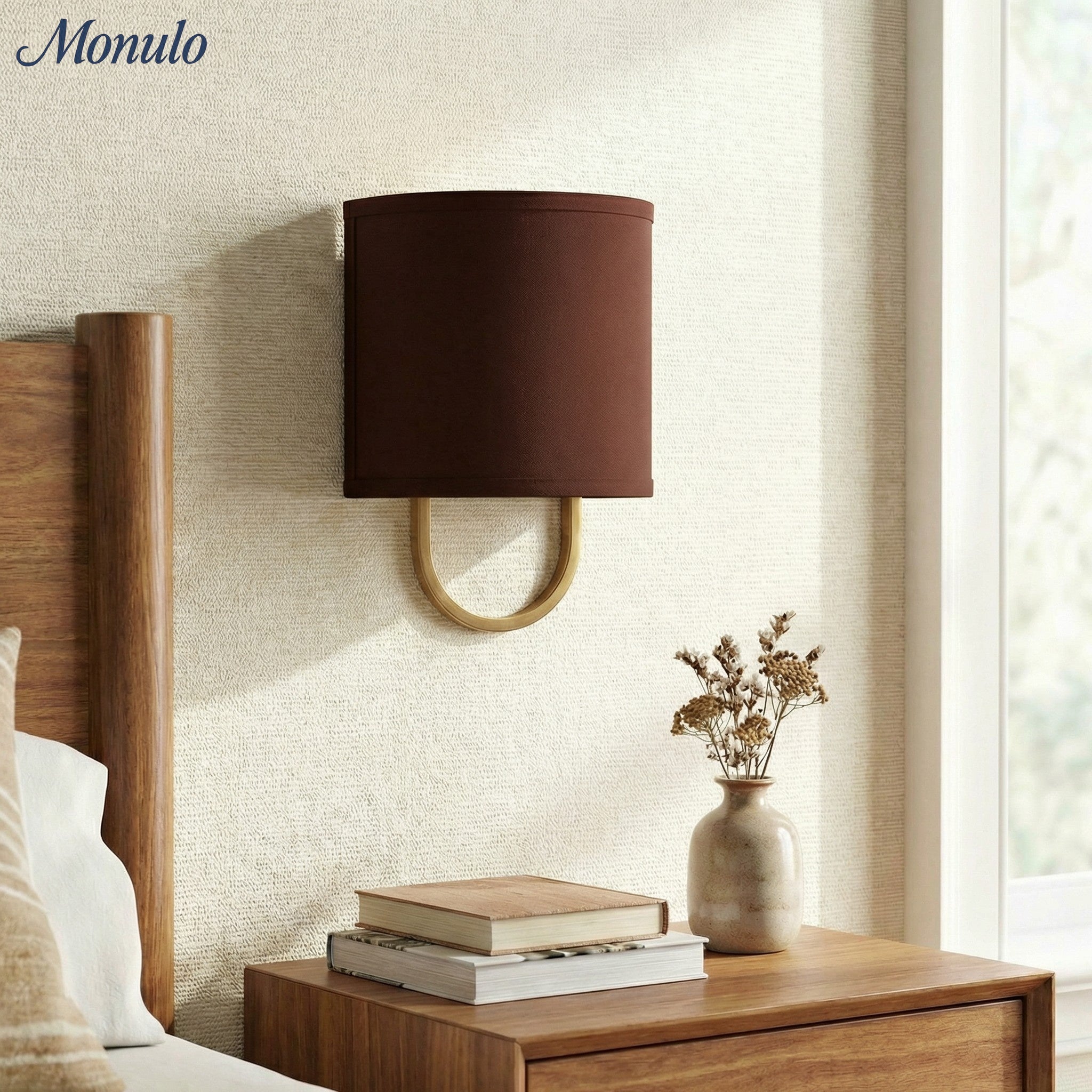 Wandlamp Stoffen Kap – Moderne Slaapkamer Wandverlichting voor Sfeervolle Ambiance | Sansoti