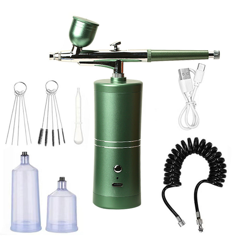 Draadloze Airbrush Pistool met 3 Verwisselbare Spuitkoppen en Oplaadbare Accu voor Modelbouw Kunst en Nail Art | Sansoti