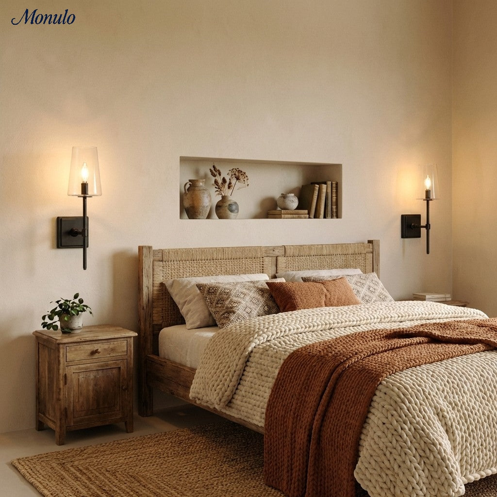 Glazen Wandlamp met Helder Glas – Enkelvoudige tot Drievoudige Configuratie – Elegante Badkamerverlichting | Sansoti