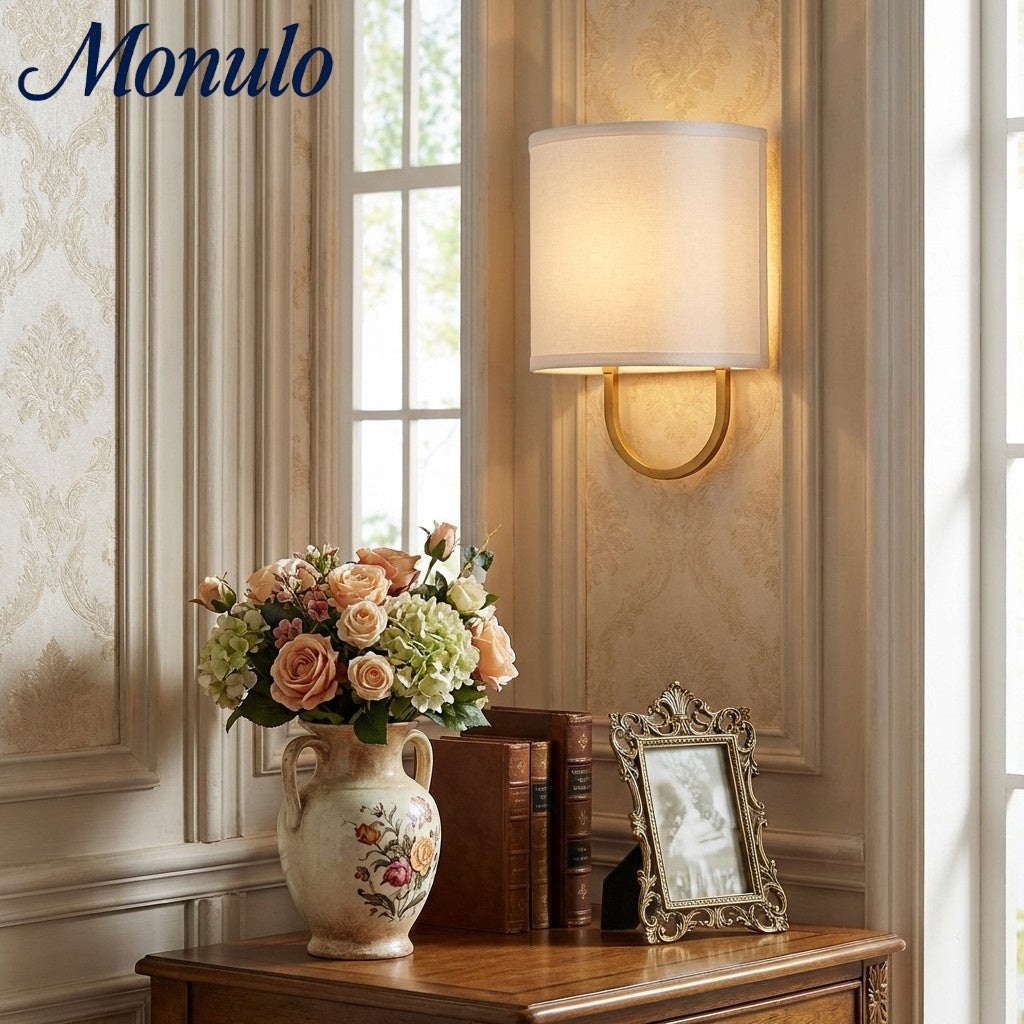 Wandlamp Stoffen Kap – Moderne Slaapkamer Wandverlichting voor Sfeervolle Ambiance | Sansoti