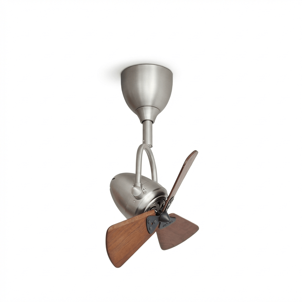 Plafondventilator met Verlichting Ø38cm – Kantelbaar Model met 6 Snelheden en Afstandsbediening – Modern Design met Houten Bladen – Geschikt voor Kleine Ruimtes | Sansoti