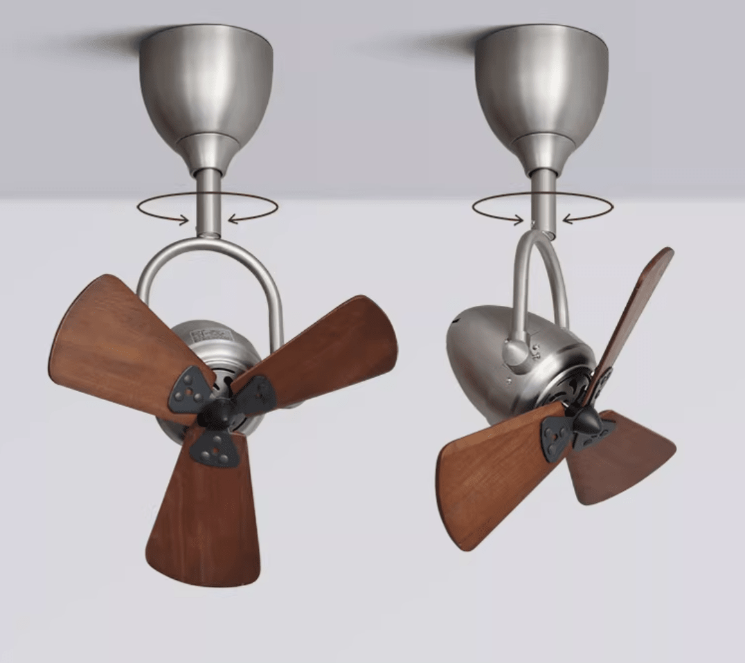 Plafondventilator met Verlichting Ø38cm – Kantelbaar Model met 6 Snelheden en Afstandsbediening – Modern Design met Houten Bladen – Geschikt voor Kleine Ruimtes | Sansoti