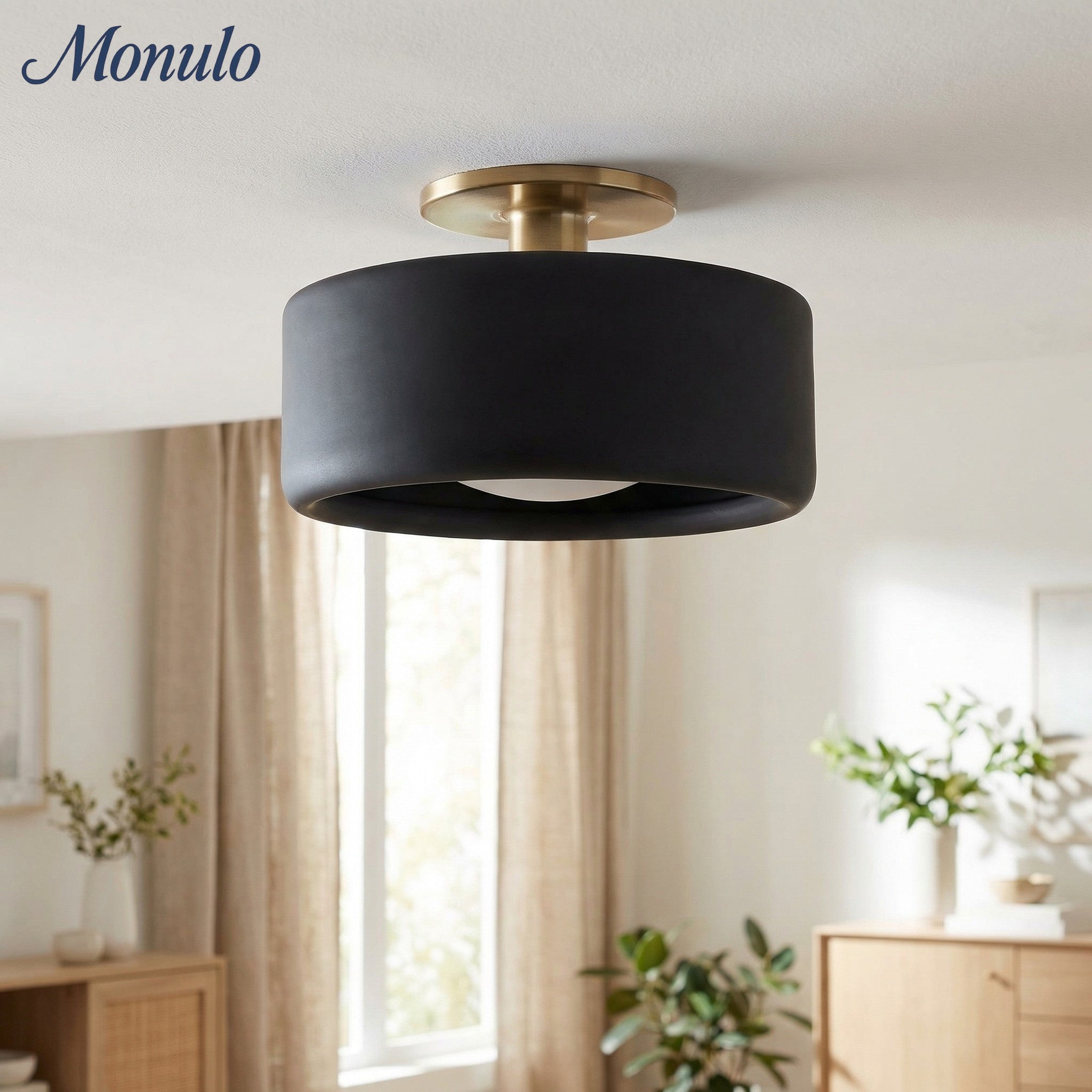 Porselein Plafondlamp Rond Modern – Zachte Sfeerverlichting voor Gang Kantoor Keuken | Sansoti
