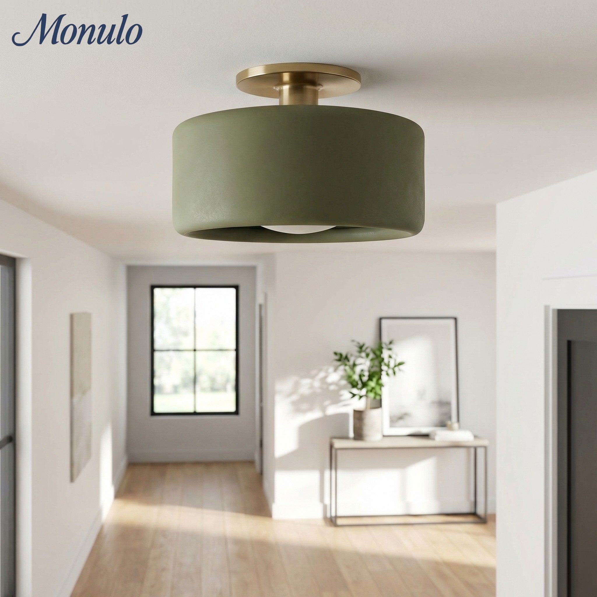 Porselein Plafondlamp Rond Modern – Zachte Sfeerverlichting voor Gang Kantoor Keuken | Sansoti
