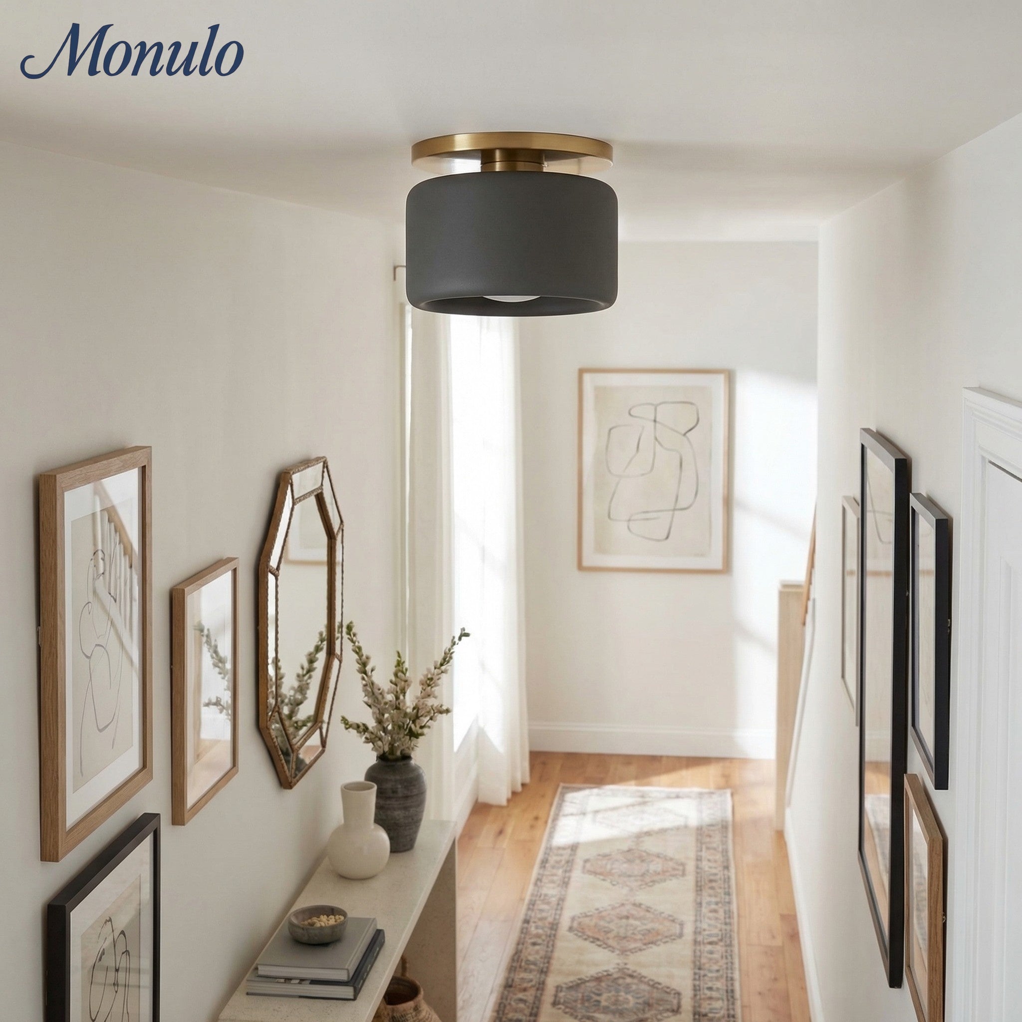 Porselein Plafondlamp Rond Modern – Zachte Sfeerverlichting voor Gang Kantoor Keuken | Sansoti