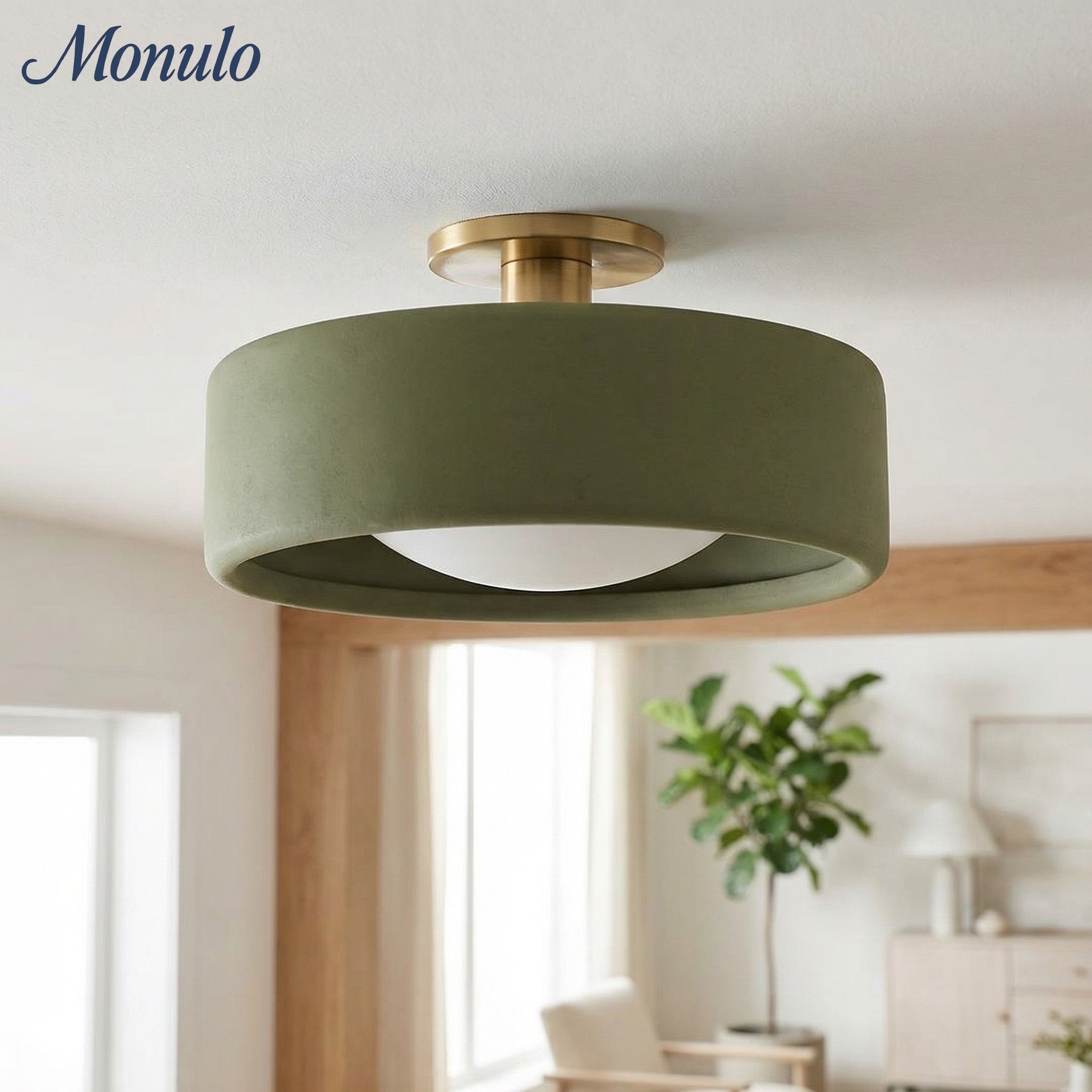 Porselein Plafondlamp Rond Modern – Zachte Sfeerverlichting voor Gang Kantoor Keuken | Sansoti