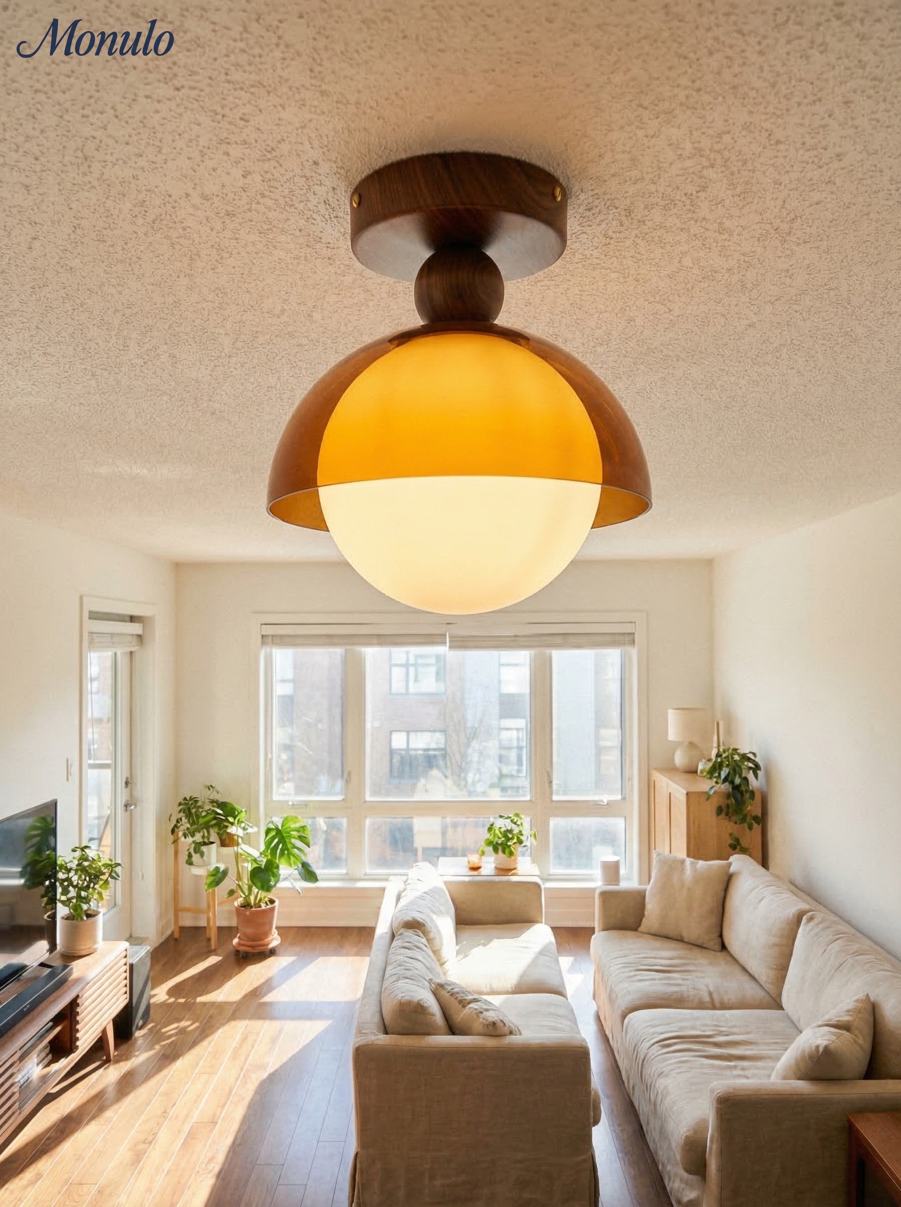 Vintage Plafondlamp met Zonsondergangstinten voor Gang en Entree – Moderne Sfeerverlichting | Sansoti