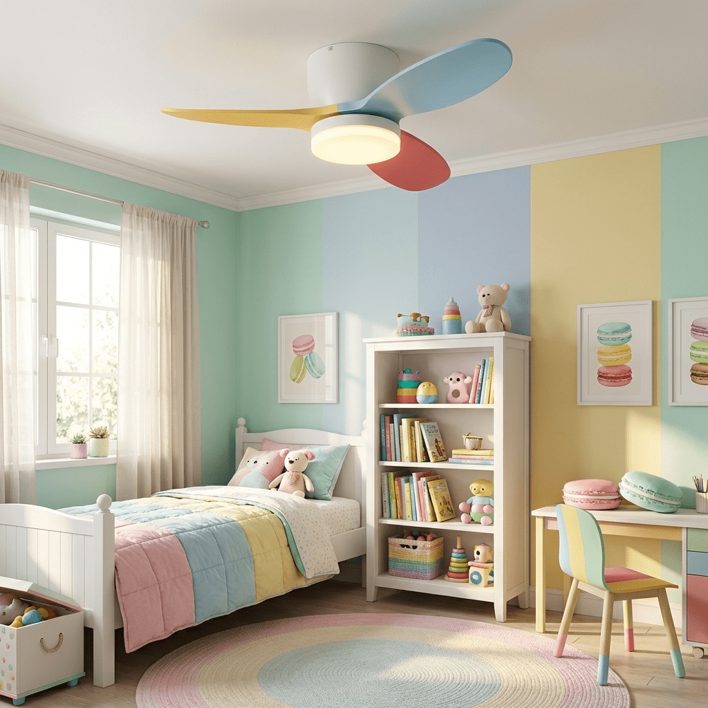 Ventilateur de plafond Milo avec éclairage — Ventilateur élégant 91cm design moderne avec télécommande | Sansoti