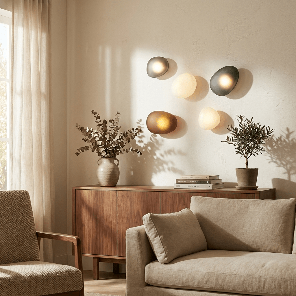 Glazen Wandlamp met Handgeblazen Bubble-Glas – Sculptuur Verlichting Scandinavisch Design – Verkrijgbaar in 4 Unieke Modellen & 4 Kleuren | Sansoti