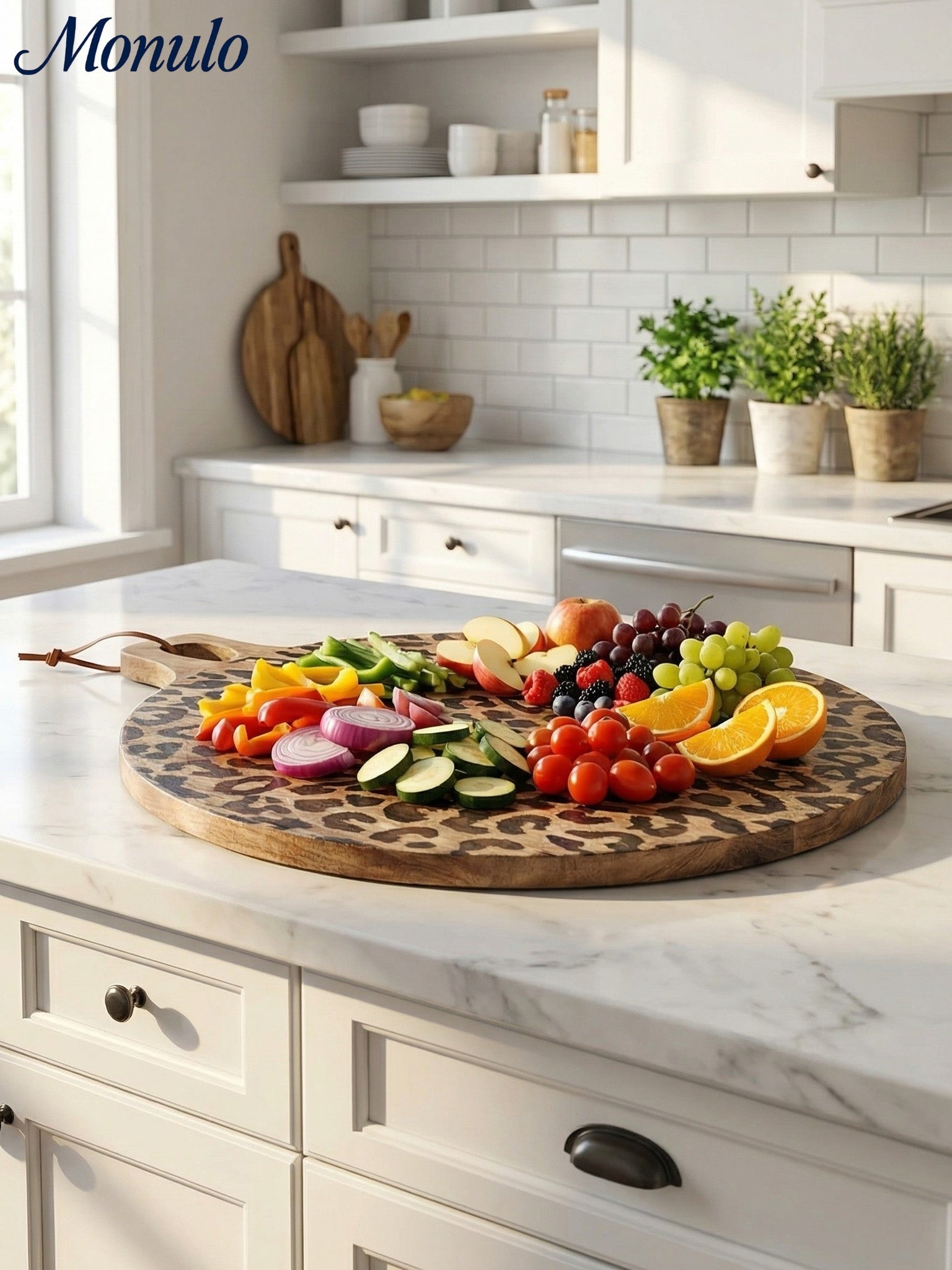 Houten Serveerplank Sapelehout Rond en Vierkant Scandinavisch Design voor Keuken en Tafel | Sansoti