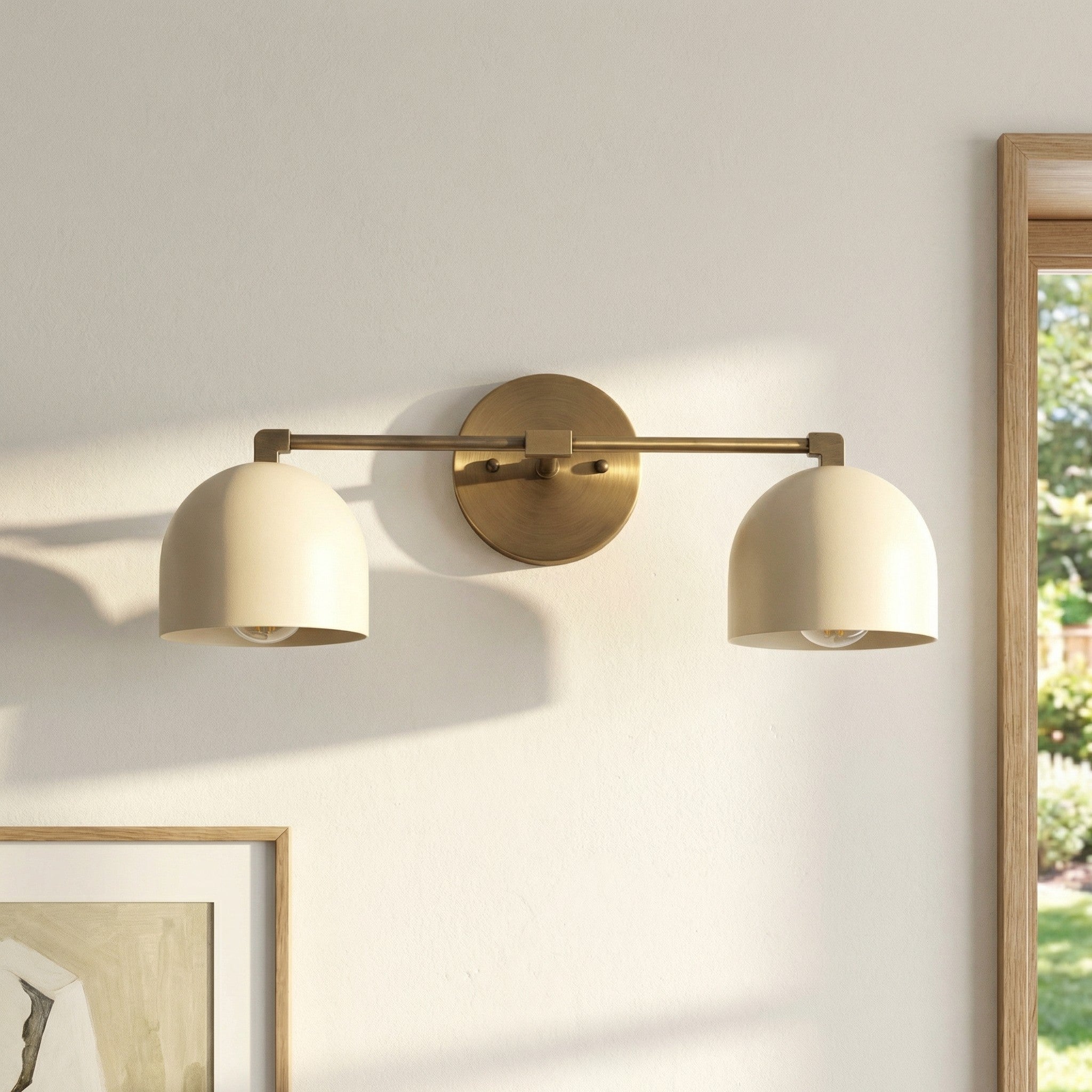 Metalen Wandlamp met Bolvormige Kap – Scandinavische Sfeerlamp voor Badkamer Slaapkamer Woonkamer – Moderne Wandverlichting Zwart Goud Messing | Sansoti