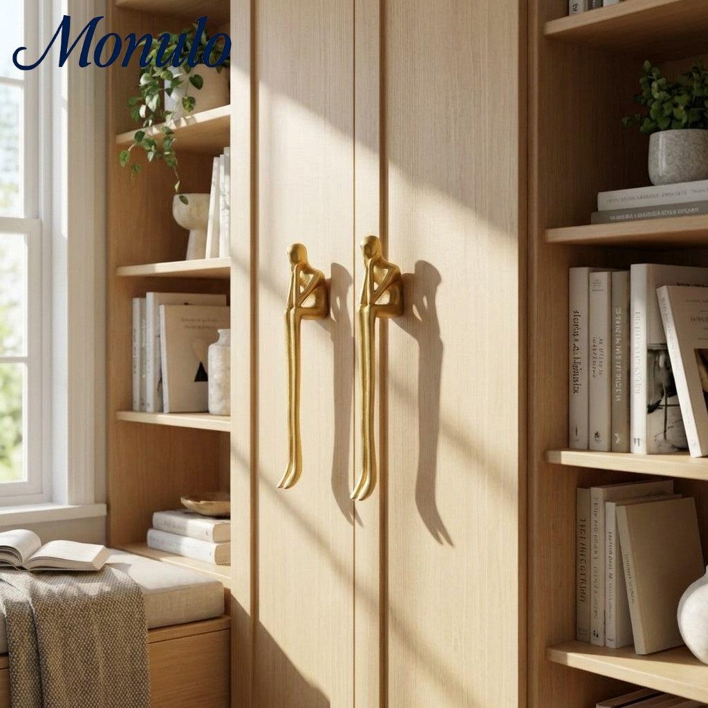 Minimalistische Kastgreep - Messing Zilver Roze - Scandinavisch Design Meubels | Sansoti