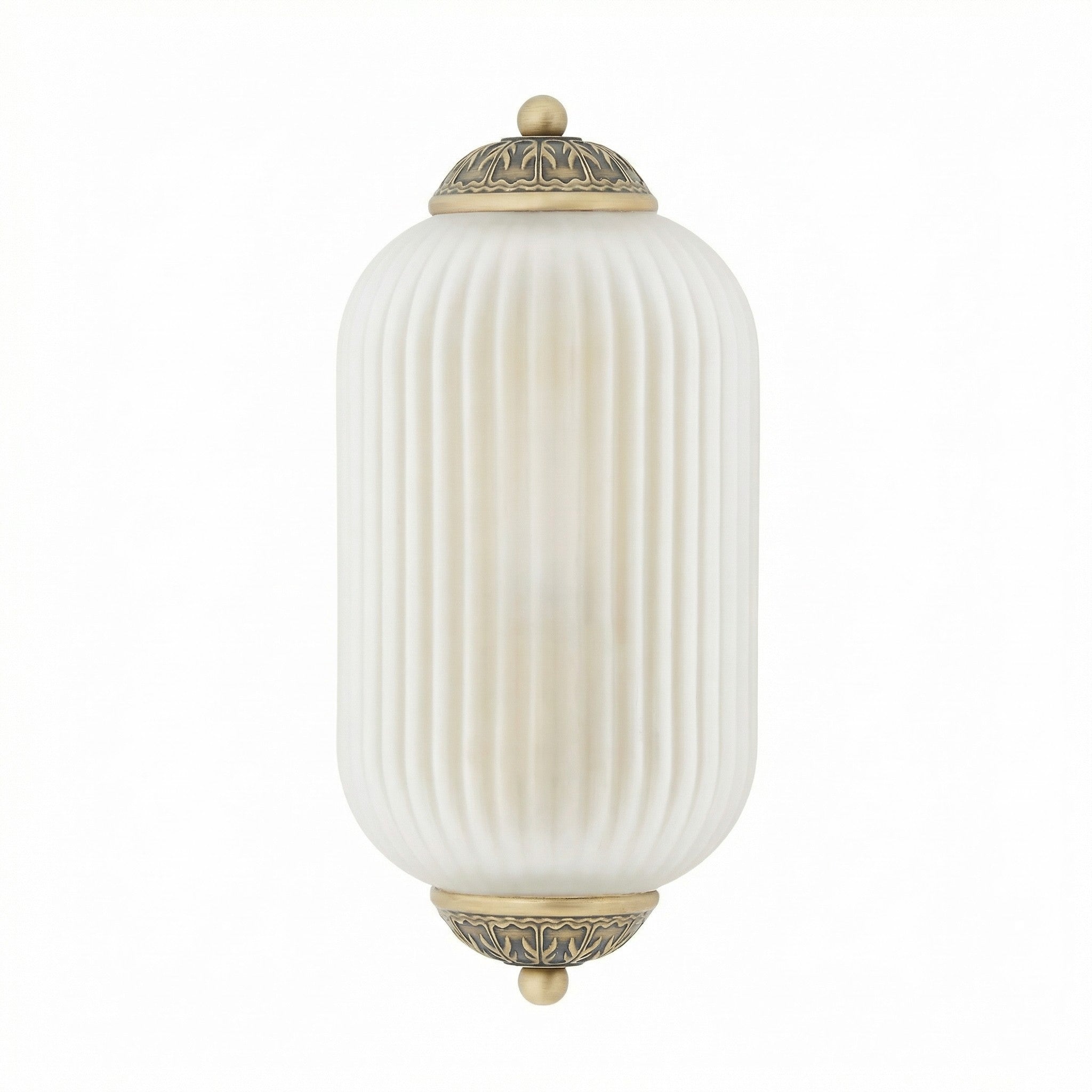 Vintage Wandlamp met Melkglazen Kap en Antieke Afwerking voor Sfeervolle Verlichting | Sansoti