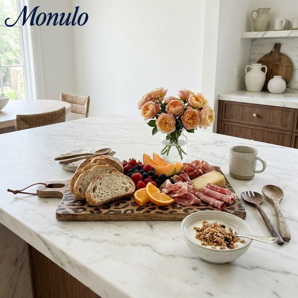 Houten Serveerplank Sapelehout Rond en Vierkant Scandinavisch Design voor Keuken en Tafel | Sansoti