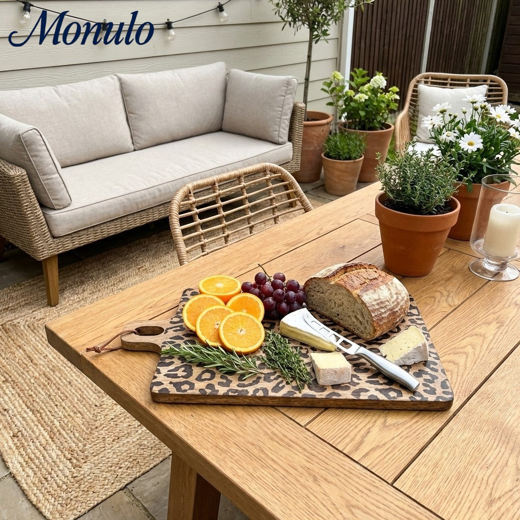 Houten Serveerplank Sapelehout Rond en Vierkant Scandinavisch Design voor Keuken en Tafel | Sansoti