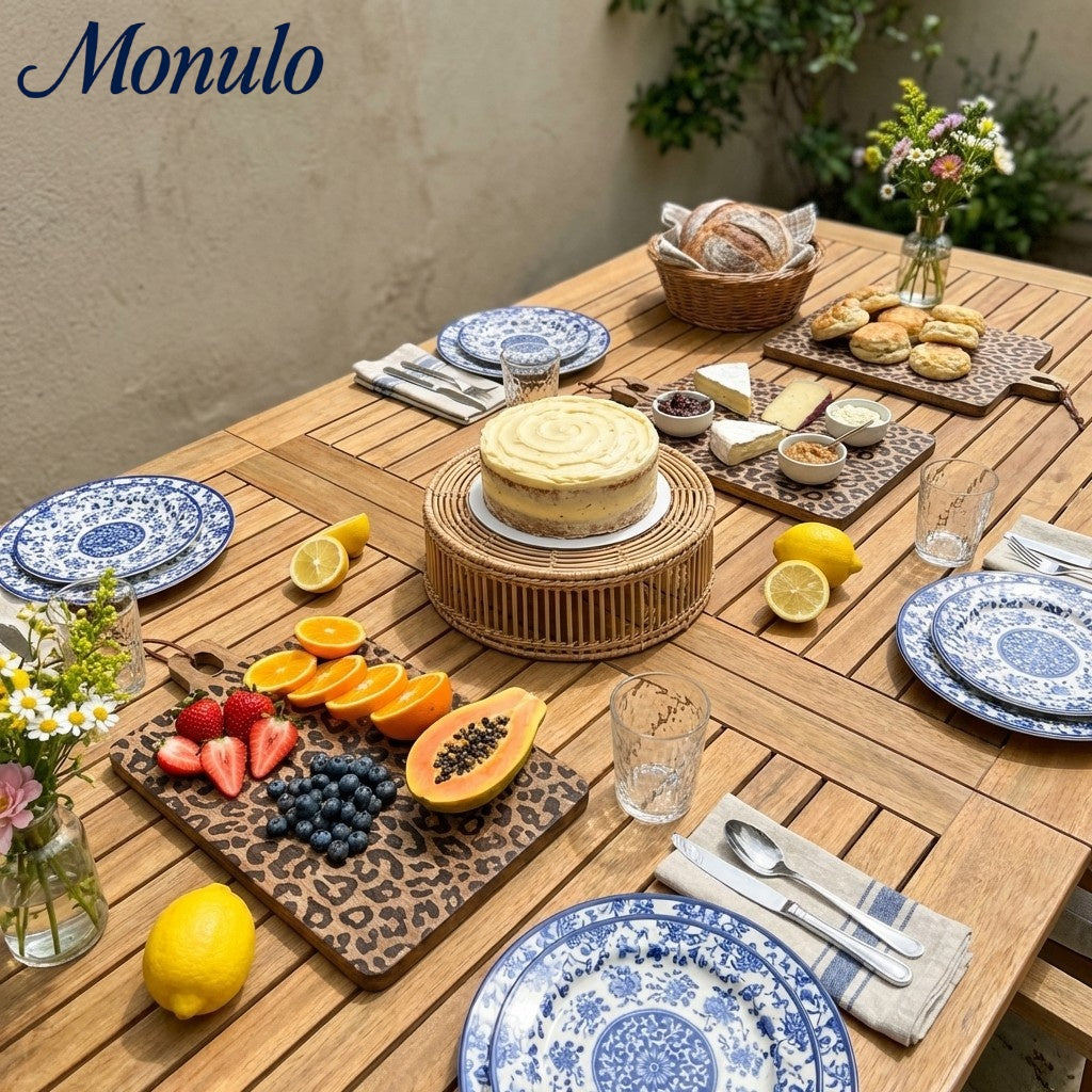 Houten Serveerplank Sapelehout Rond en Vierkant Scandinavisch Design voor Keuken en Tafel | Sansoti
