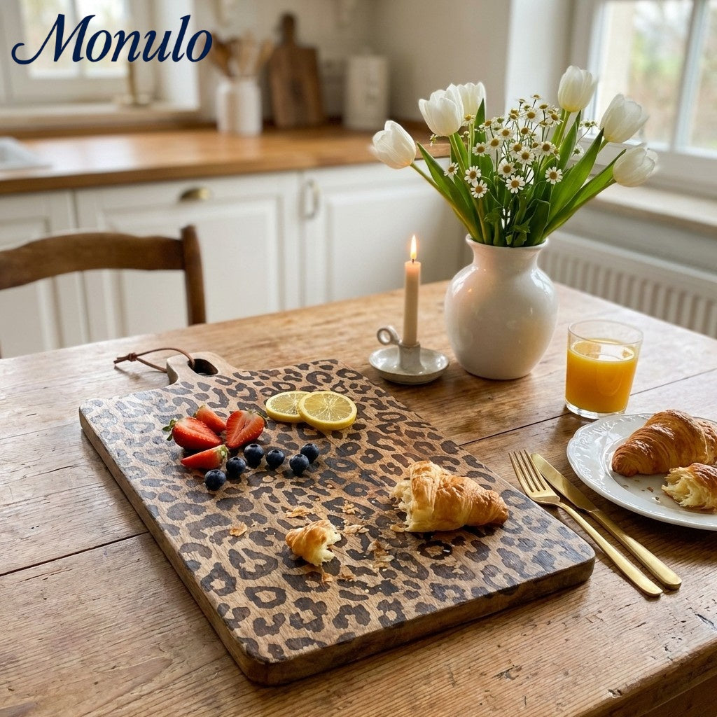 Houten Serveerplank Sapelehout Rond en Vierkant Scandinavisch Design voor Keuken en Tafel | Sansoti