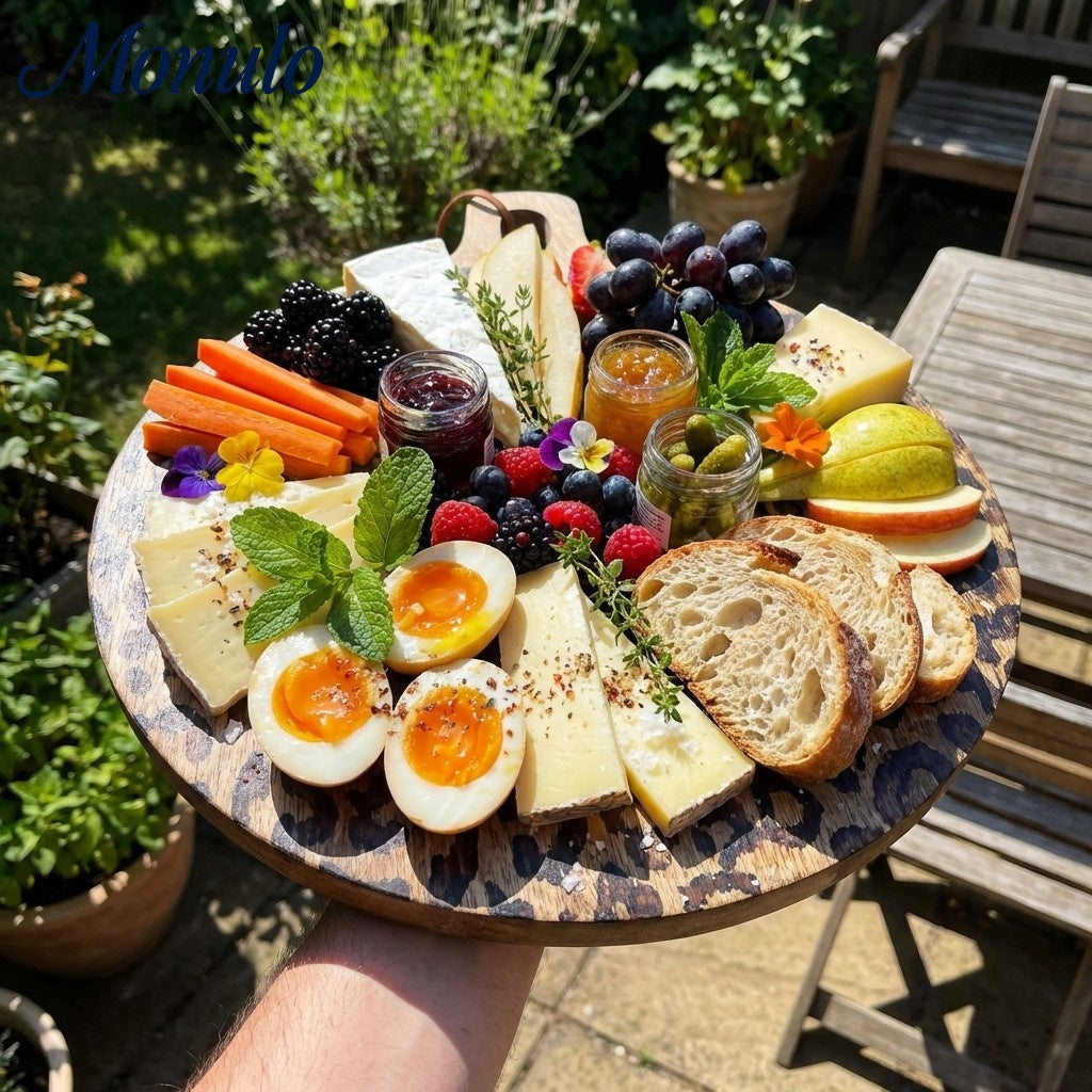 Houten Serveerplank Sapelehout Rond en Vierkant Scandinavisch Design voor Keuken en Tafel | Sansoti