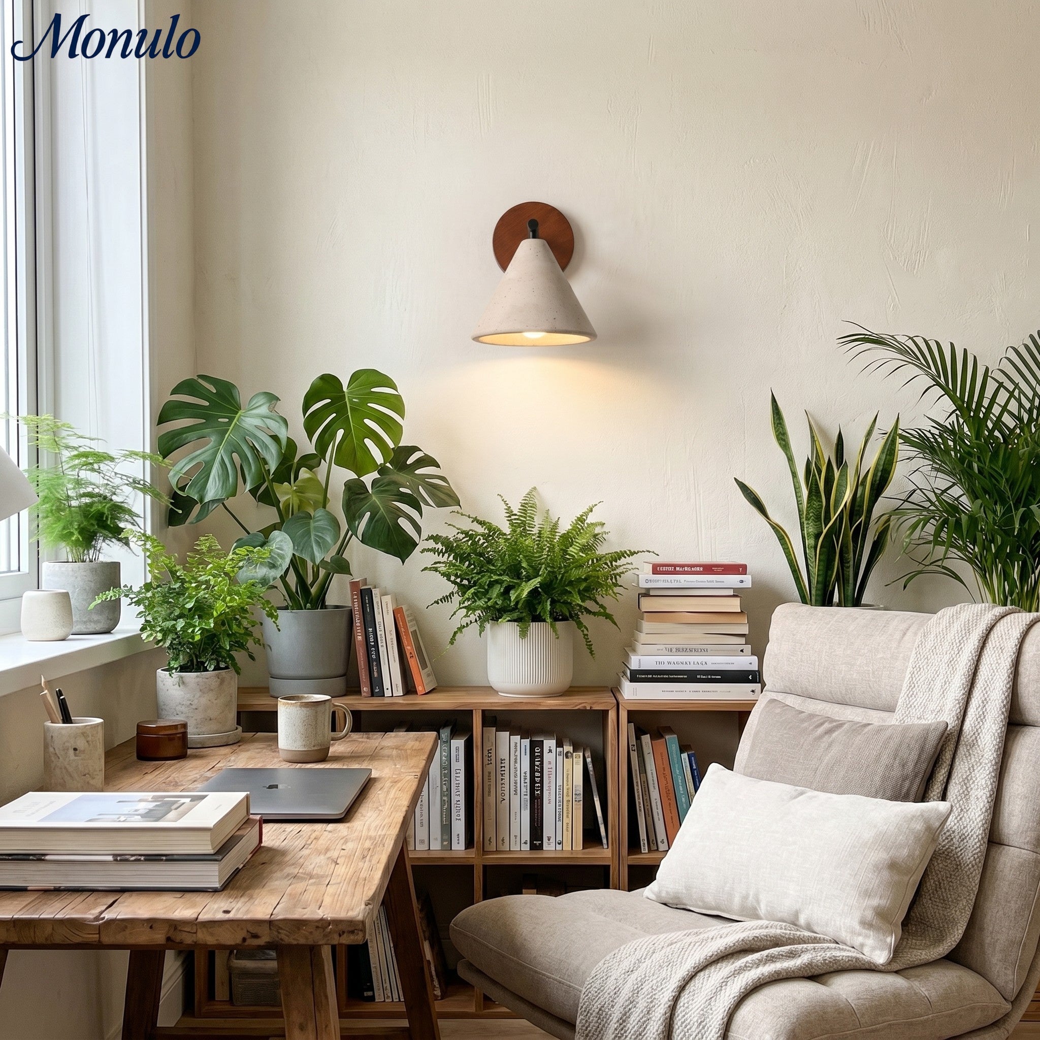 Travertijn Wandlamp Taps Toelopend Design Minimalistische Accentverlichting Slaapkamer Woonkamer | Sansoti