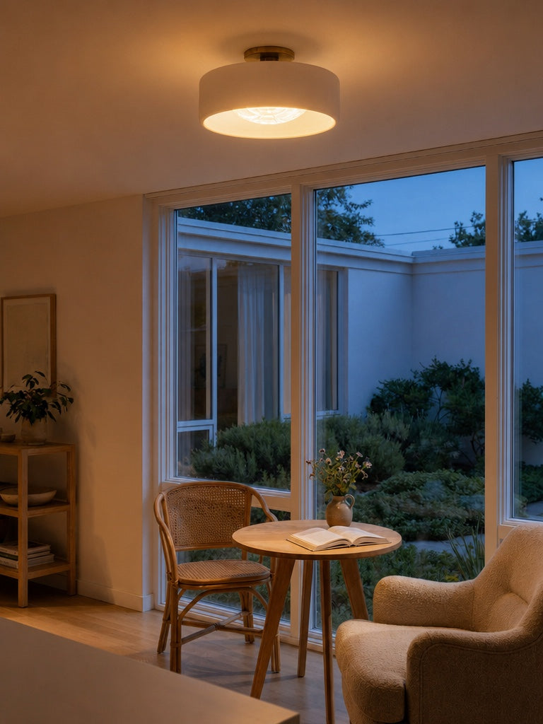 Porselein Plafondlamp Rond Modern – Zachte Sfeerverlichting voor Gang Kantoor Keuken | Sansoti