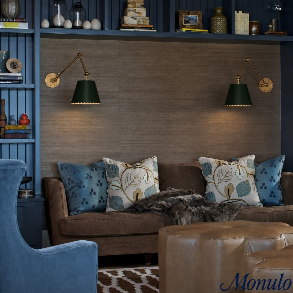 Wandlamp met Scalloped Shade – Modern Rustieke Verlichting voor Slaapkamer en Woonruimtes | Sansoti