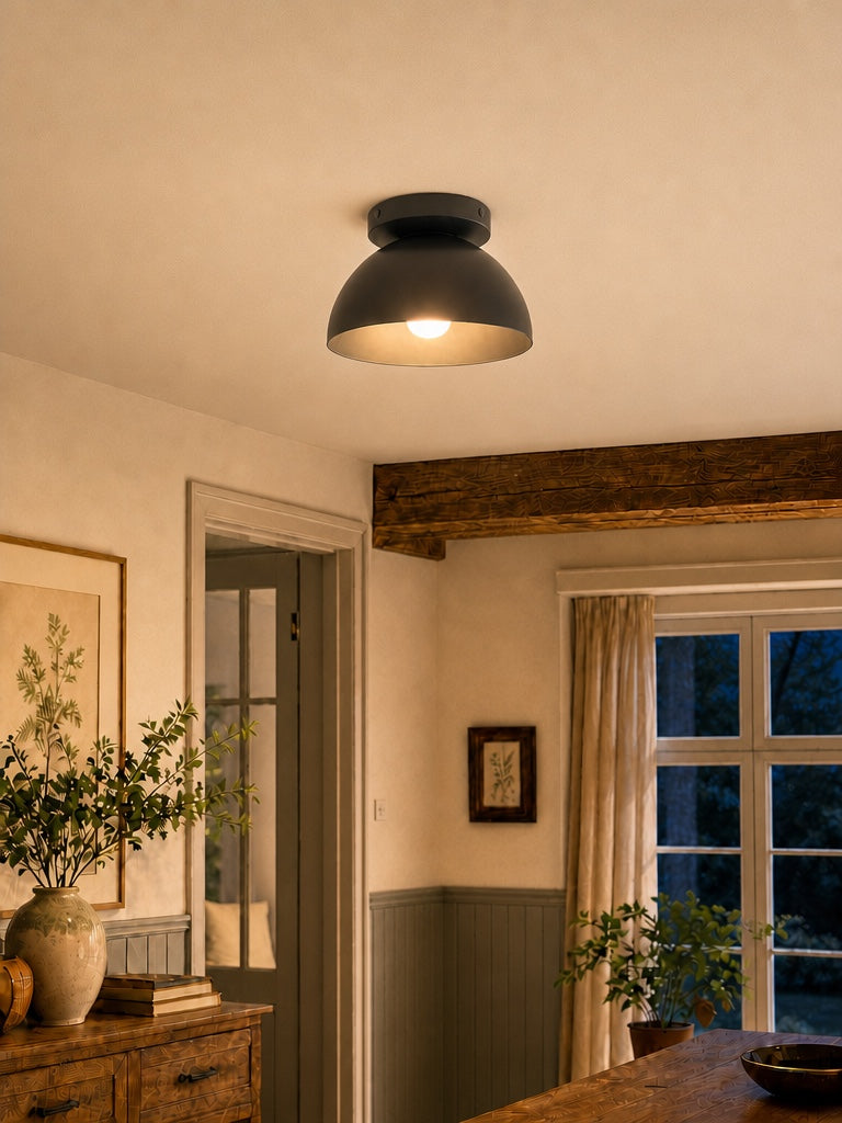 Minimalistische Plafondlamp Dome voor Compacte Ruimtes – Opbouwspot Beschikbaar in Meerdere Kleuren | Sansoti