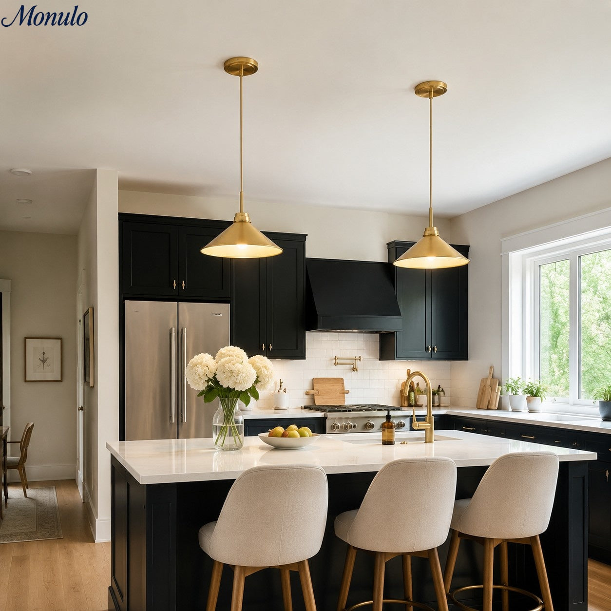 Kegelvormige Hanglamp in Landelijke Stijl - Dimbaar - Voor Keuken en Hal - Scandinavisch Geïnspireerd - Modern Farmhouse Verlichting | Sansoti