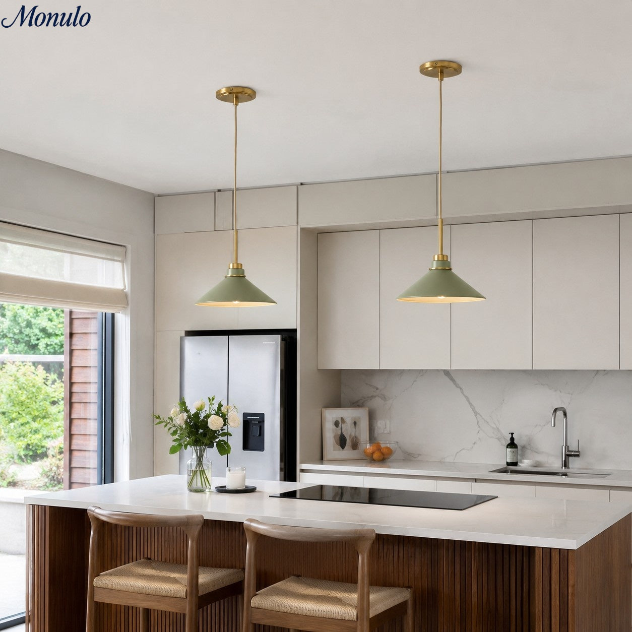 Kegelvormige Hanglamp in Landelijke Stijl - Dimbaar - Voor Keuken en Hal - Scandinavisch Geïnspireerd - Modern Farmhouse Verlichting | Sansoti