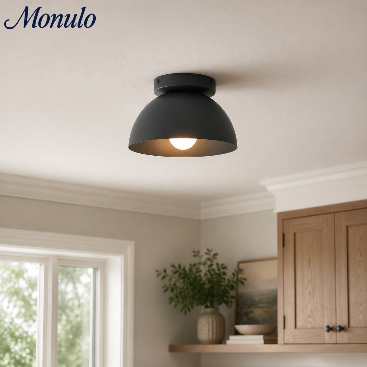 Minimalistische Plafondlamp Dome voor Compacte Ruimtes – Opbouwspot Beschikbaar in Meerdere Kleuren | Sansoti