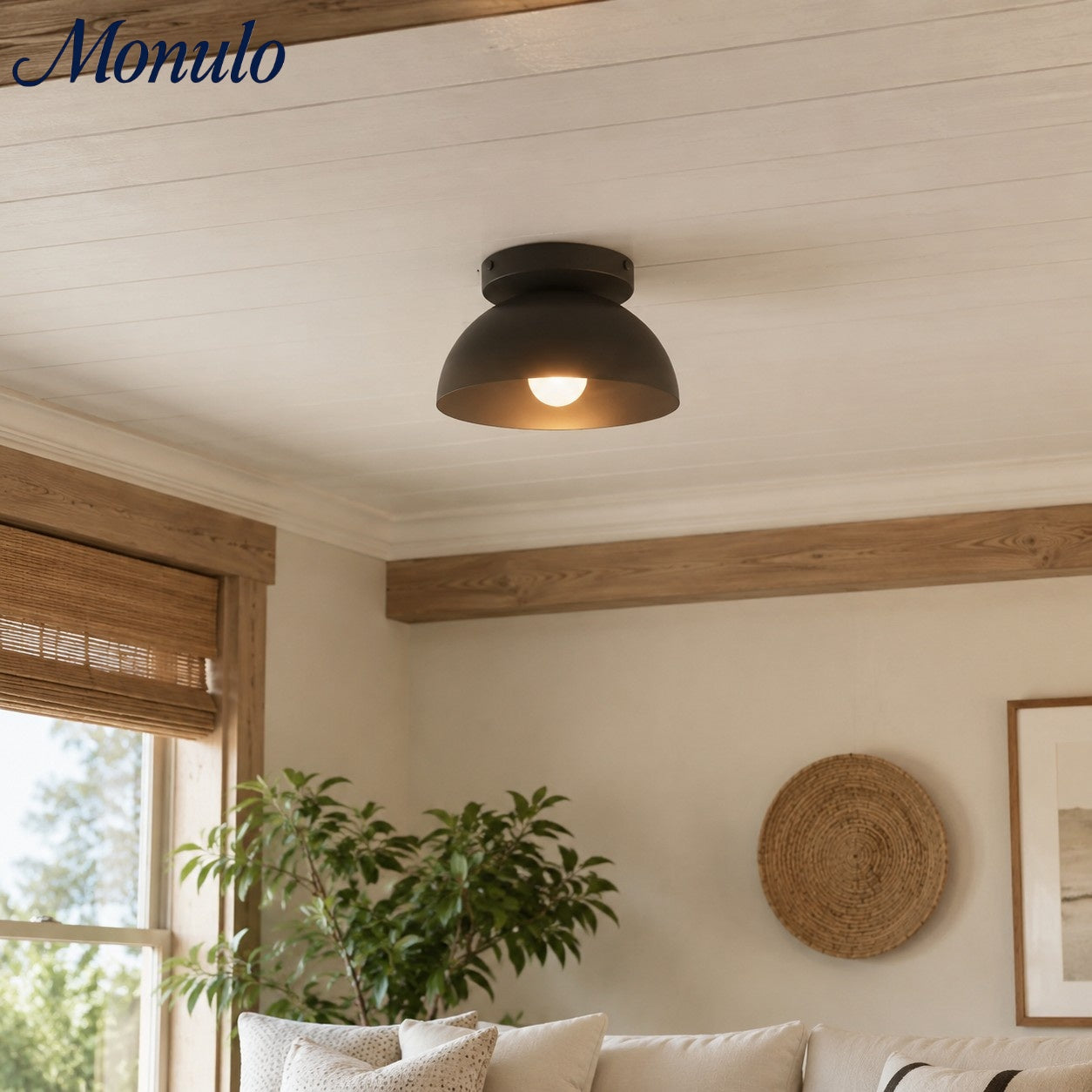 Minimalistische Plafondlamp Dome voor Compacte Ruimtes – Opbouwspot Beschikbaar in Meerdere Kleuren | Sansoti