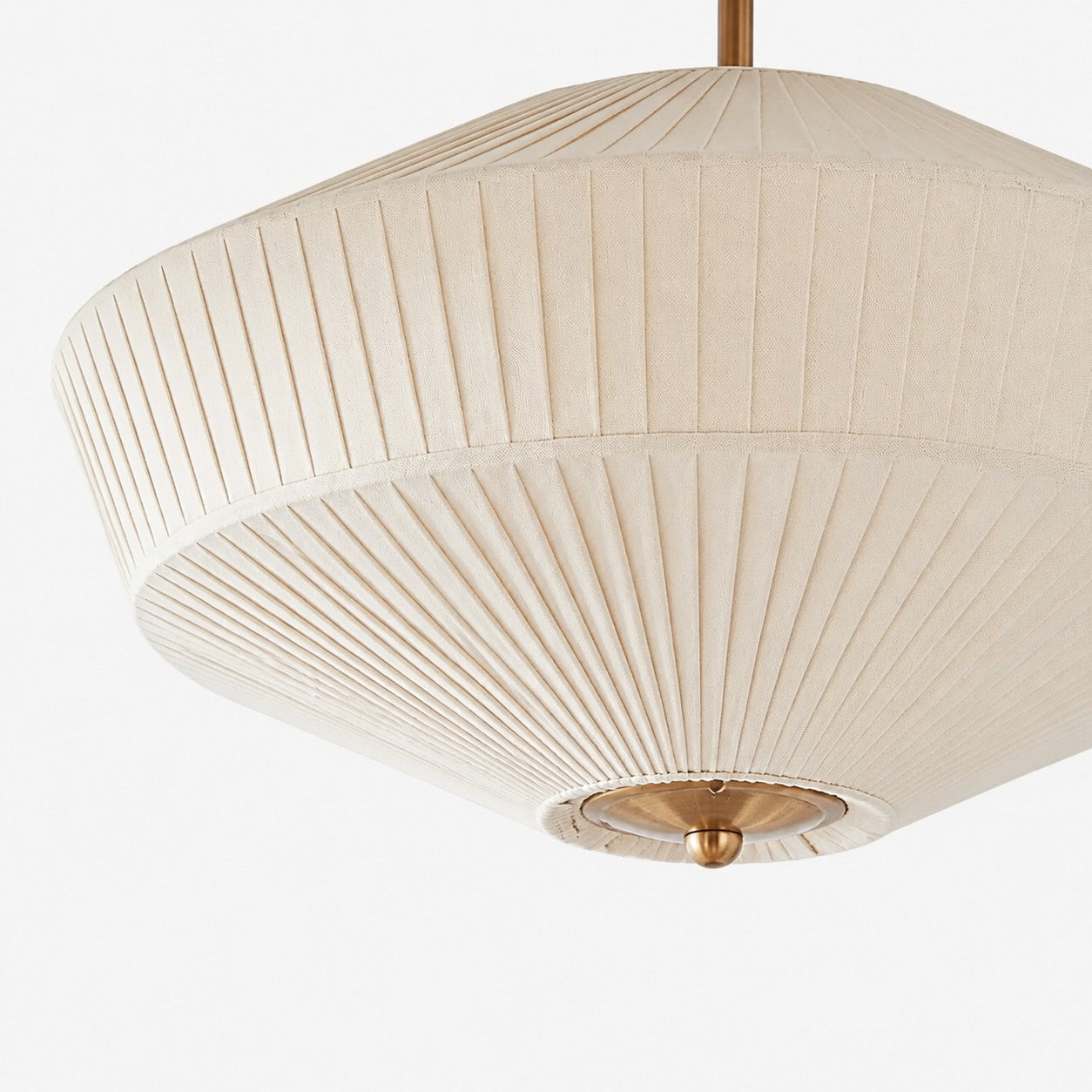 Semi-Flush Plafondlamp Metaal Stoffen Kap Gestroomlijnde Vormgeving Hedendaagse Verlichting Woonkamer Slaapkamer Scandinavisch Interieur Vintage Details | Sansoti