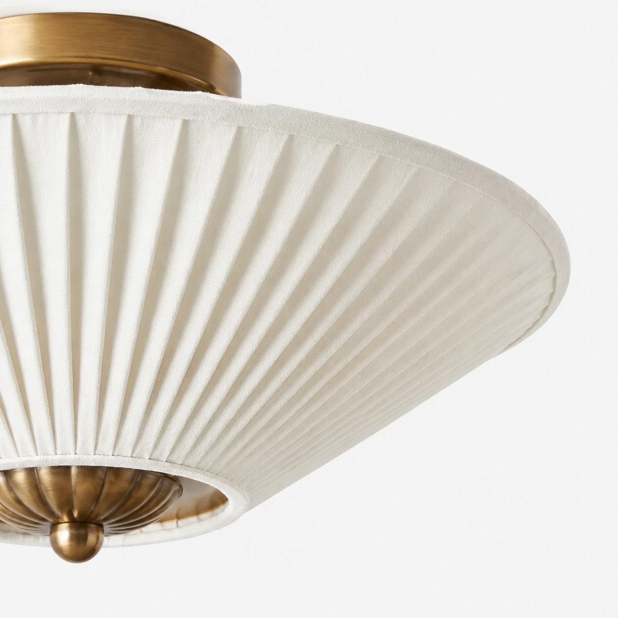 Semi-Flush Plafondlamp Metaal Stoffen Kap Gestroomlijnde Vormgeving Hedendaagse Verlichting Woonkamer Slaapkamer Scandinavisch Interieur Vintage Details | Sansoti