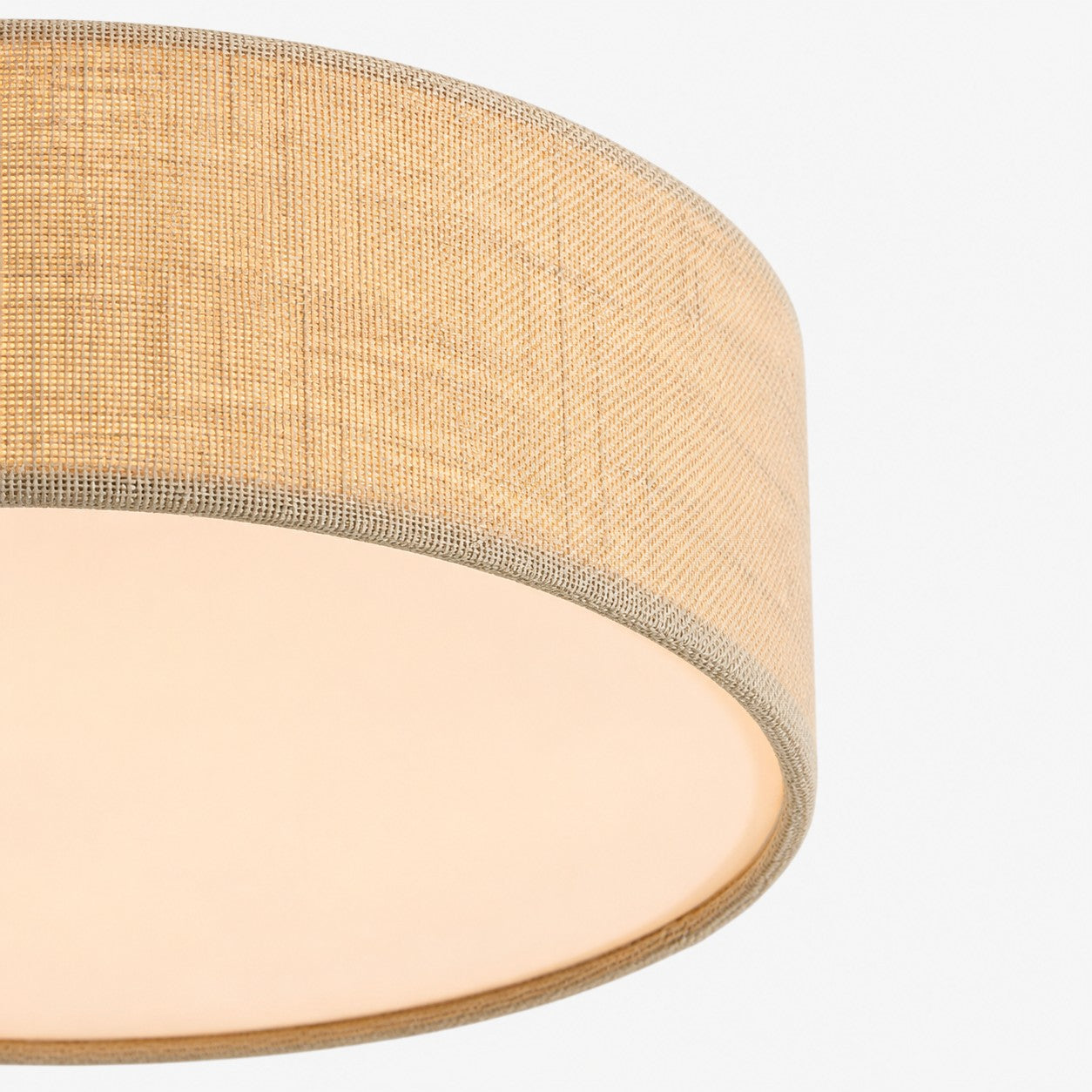 Plafondlamp met Linnen Kap – Drumvorm Ø30/45cm – Modern Scandinavisch Design – Elegante Verlichting Woonkamer Slaapkamer Eetkamer | Sansoti