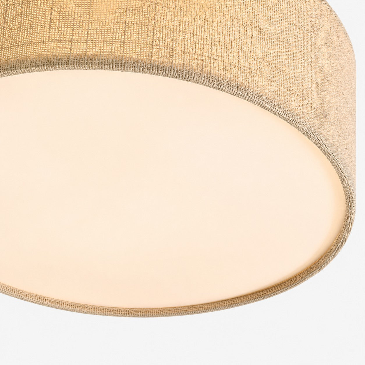 Plafondlamp met Linnen Kap – Drumvorm Ø30/45cm – Modern Scandinavisch Design – Elegante Verlichting Woonkamer Slaapkamer Eetkamer | Sansoti