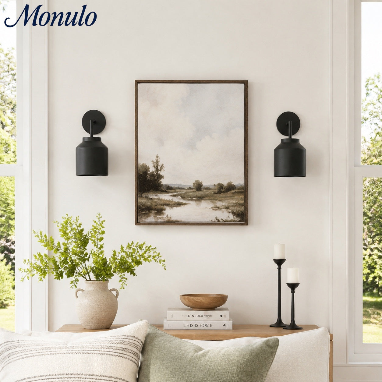Wandlamp met Melkglazen Kap en Metalen Accenten Minimalistisch Design Sfeerlamp Hal Gang Slaapkamer | Sansoti