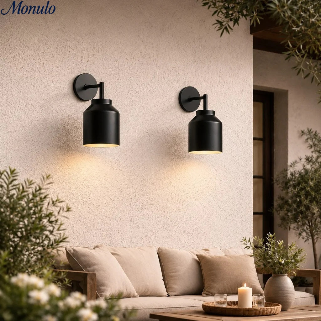 Industriële Buitenwandlamp Metaal IP44 Spatwaterdicht Moderne Gevelverlichting Zwart Brons Koper 19 cm 41 cm | Sansoti