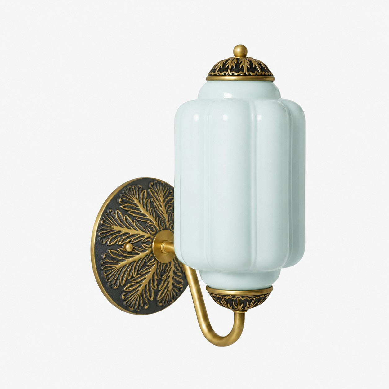 Melkglazen Wandlamp Eloise voor Hal en Slaapkamer | Vintage Wandverlichting met Melkwit Glas | Sansoti