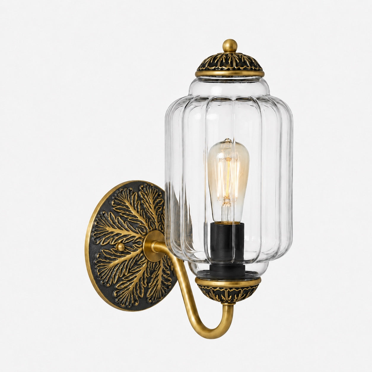 Melkglazen Wandlamp Eloise voor Hal en Slaapkamer | Vintage Wandverlichting met Melkwit Glas | Sansoti