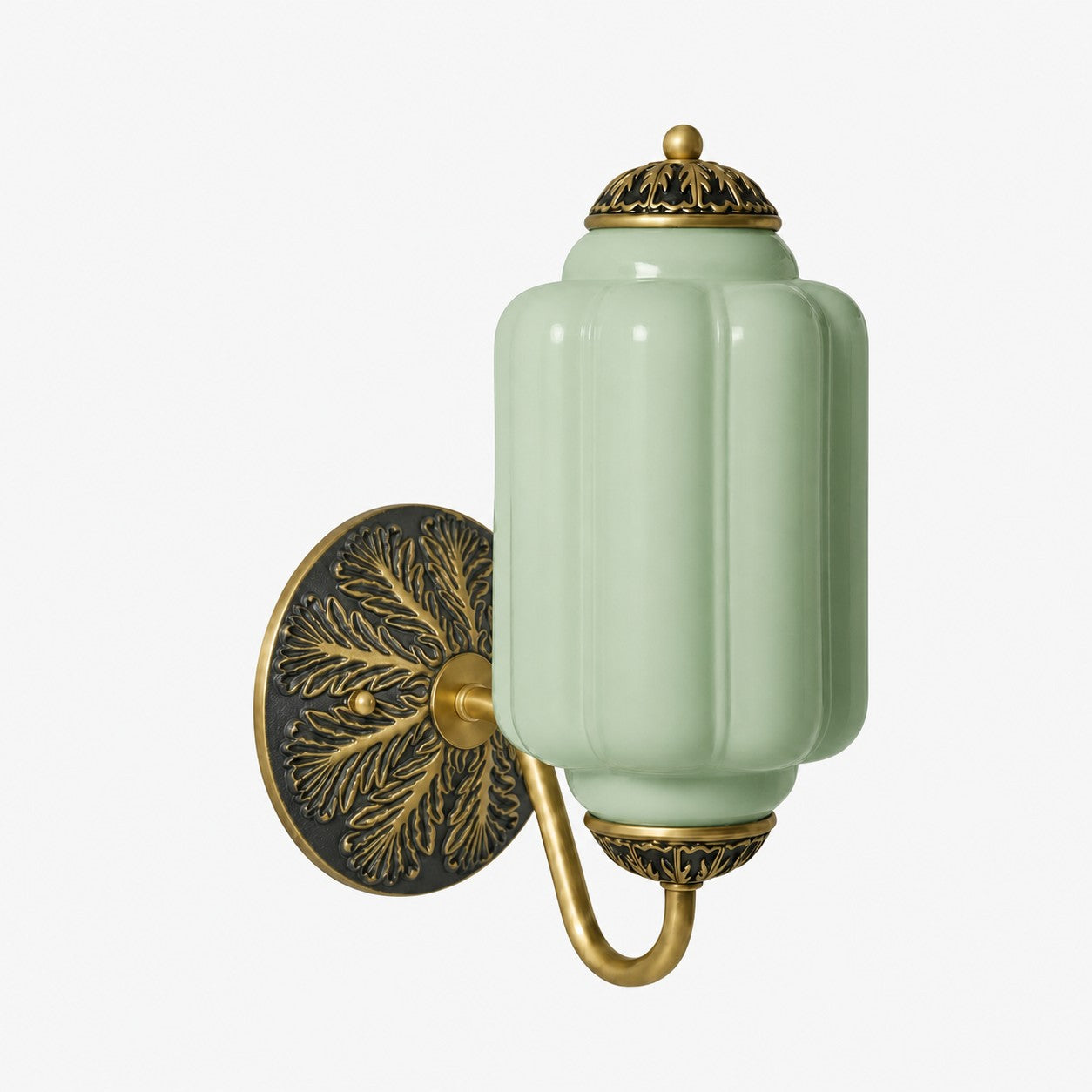Eloise Vintage Scalloped Milk Glass Wall Sconce - Modern Accent Lighting for Bathroom and Bedroom