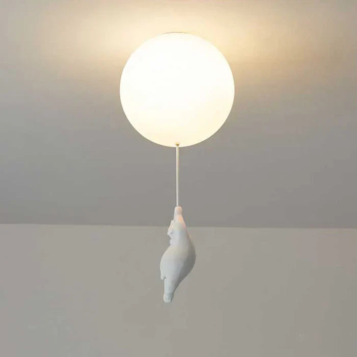 Plafondlamp Kinderkamer Beer Ballon Warm Wit LED Speels Design 15-25cm Decoratief Sfeerverlichting Babykamer | Sansoti