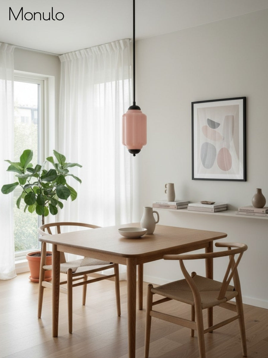 Vintage Glazen Hanglamp met Nostalgische Uitstraling – Verfijnde Verlichting voor Eetkamer en Keuken | Sansoti