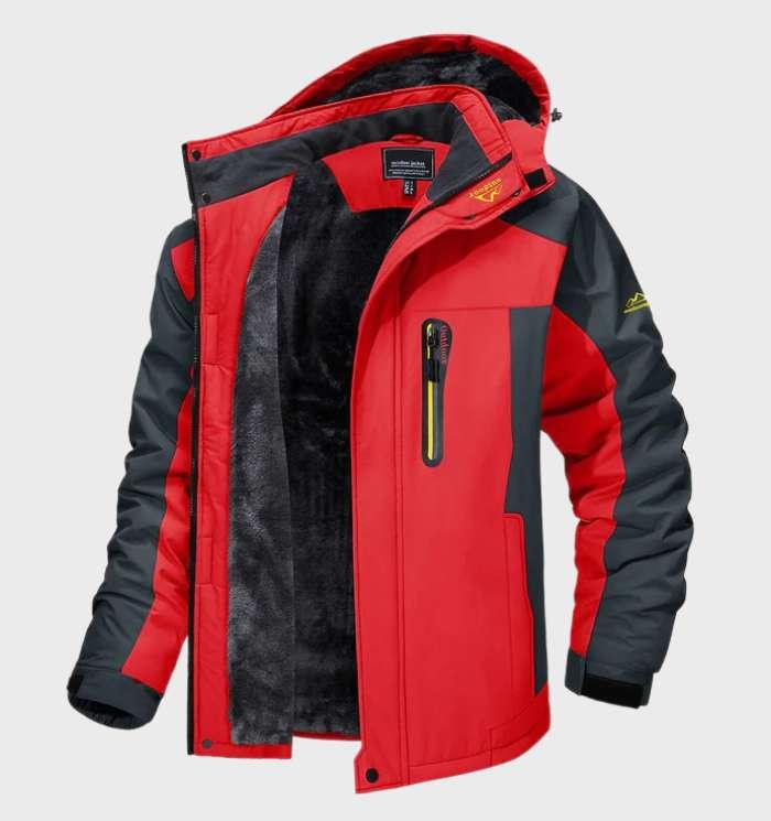 Waterdicht Fleecejack Heren met Capuchon Outdoor Winterjas Ademend Softshell Jas Wandelen Herfst Camping | Sansoti