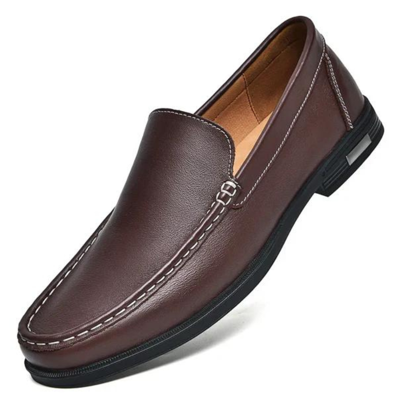 Herenslipper Italiaans Echt Leder Zwart Bruin Grijs Blauw Loafer 39-46 Klassiek Comfort Zakelijk Vrijetijd Tijdloos | Sansoti