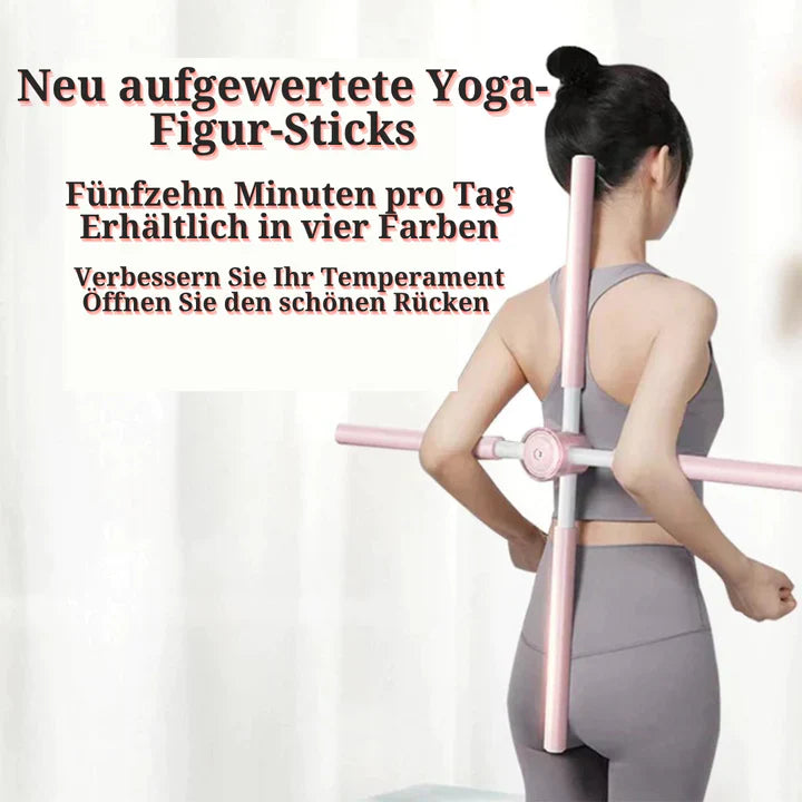Yoga Houdingscorrector Staf voor Rechte Rughouding en Schouderbreedte – Verstelbaar Trainingsstaaf voor Thuis en Kantoor | Sansoti